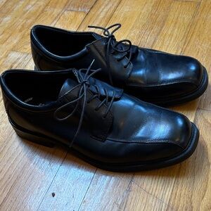 Nunn Bush Classic Black Leather Men's Loafers 10M Lace Up Comfort Gel